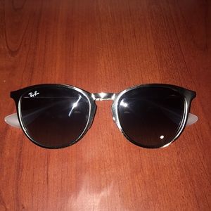 Ray Ban Wayfair Silver Frame Black Lens Sunglasses